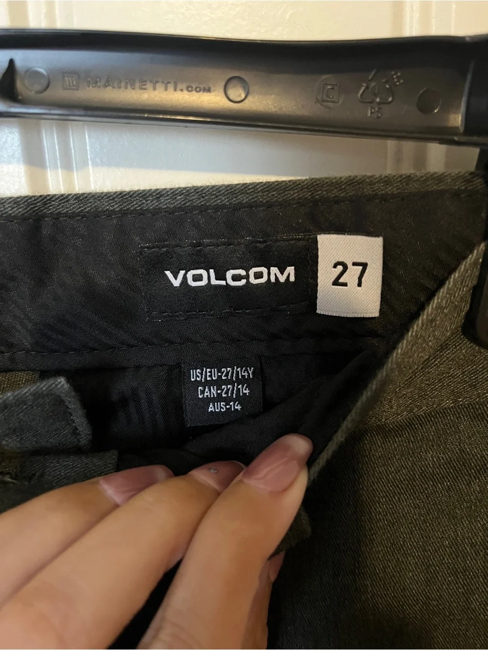 Volcom Men's Dark Charcoal Flat Front Shorts